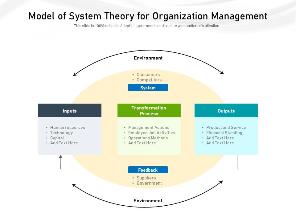 Systems Theory in Organizations