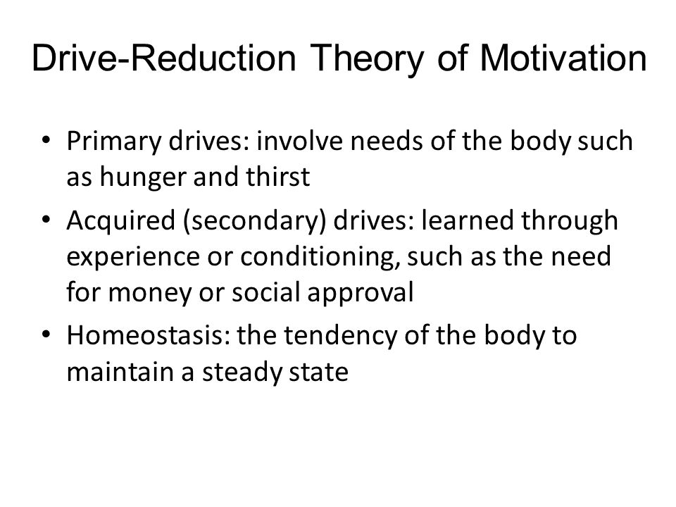 Drive reduction theory definition