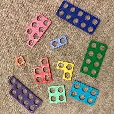 Numicon pieces laid out