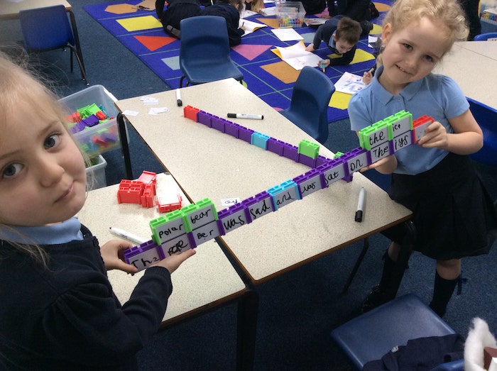 Child-led learning activities like block building