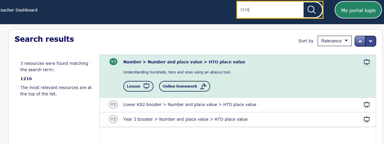 Mymaths Search