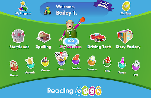 Reading eggs app