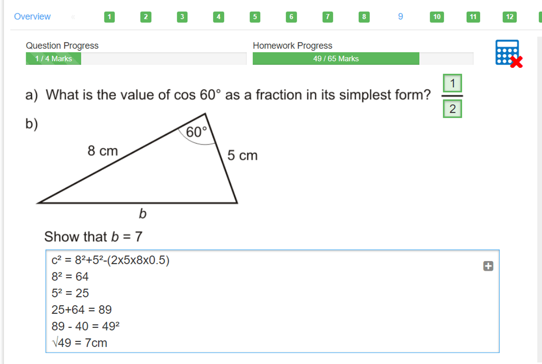 MathsWatch Screenshot