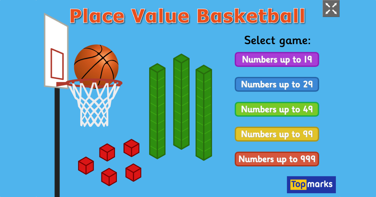 Place value in Topmarks